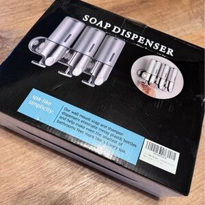 Silver Wall-Mounted Soap Dispenser NIB